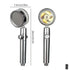 Pressurized Shower Head Water Saving 360 Rotating Twin Turbo Pressurized Propeller Fan Shower Head Bathroom Accessories