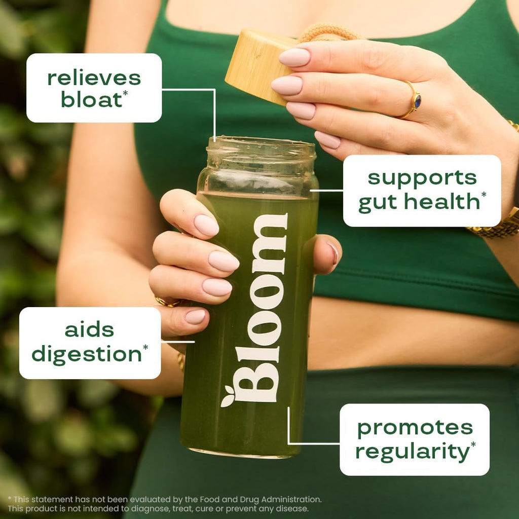 Bloom Nutrition Superfood Greens Powder, Digestive Enzymes with Probiotics and Prebiotics, Gut Health, Bloating Relief for Women, Chlorella, Juice Mix W/Beet Root Powder, 30 SVG, Orange Passionfruit