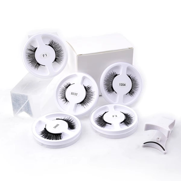 Wholesale Reusable Magnetic False Eyelashes 5 Pairs Magnetic Eyelash Kit Extension Tool Tweezers Makeup Set 5 Style Mink Lashes
