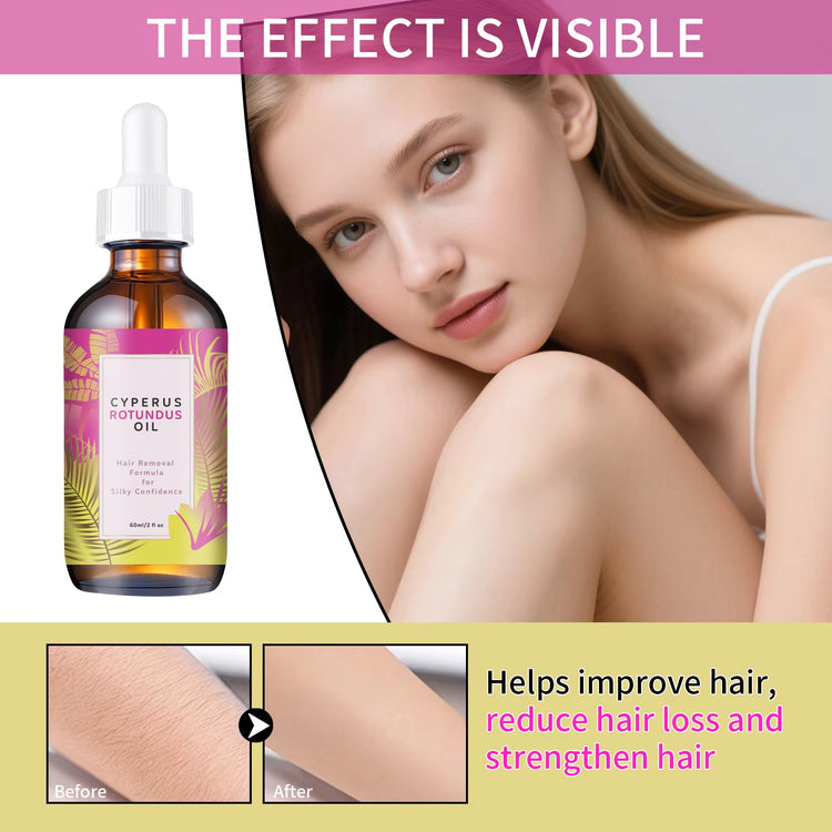 Natural Hair Minimizing & Skin Softening Oil 60Ml - Jojoba & Almond Formula for Gentle Hair Growth Control & Smooth Skin Feel.