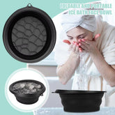 Protable Face Ice Bath Bowl for Facials Plunge Dipping Face Folding Ice Facials Washbasin Facials Skin Care Tool for Home Travel