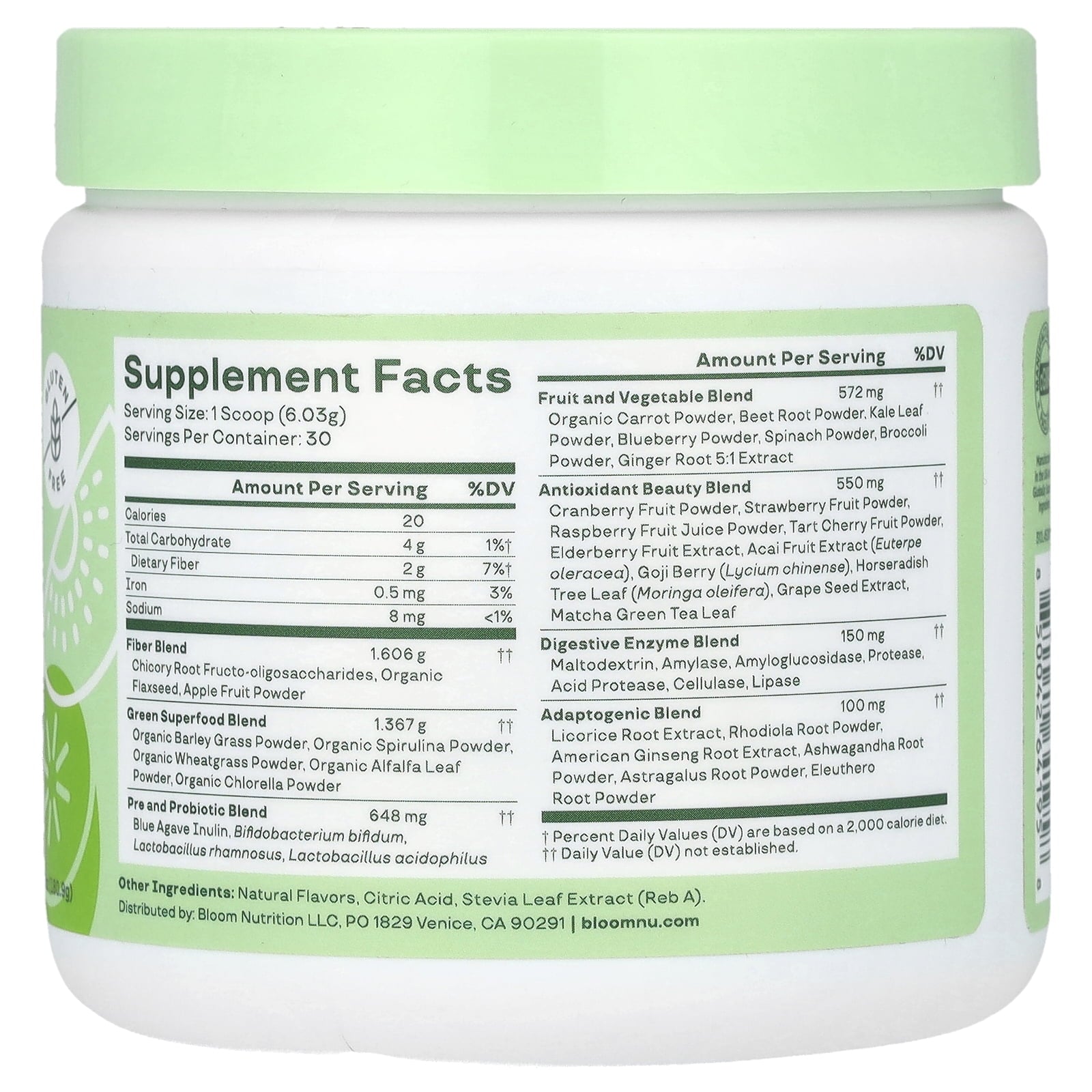 Delicious Strawberry Kiwi Greens & Superfoods Powder - 30 Servings of Daily Wellness