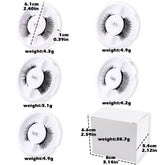 Wholesale Reusable Magnetic False Eyelashes 5 Pairs Magnetic Eyelash Kit Extension Tool Tweezers Makeup Set 5 Style Mink Lashes