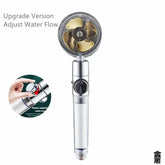 Pressurized Shower Head Water Saving 360 Rotating Twin Turbo Pressurized Propeller Fan Shower Head Bathroom Accessories