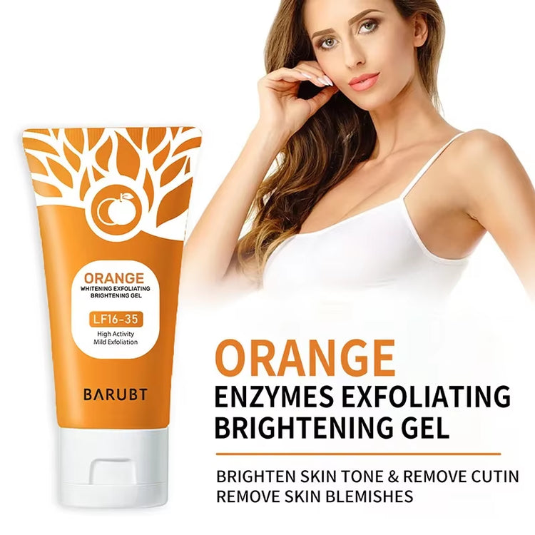 50G Orange Exfoliating Gel for Facial Body Gentle Orange Facial Scrub Body Cleansing Gel Dead Skin Remover Scrub Skin Cleaning